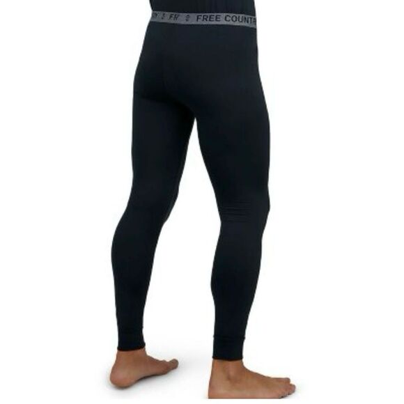 Free Country Men’s Baselayer Bottom Black Medium 2PK - Picture 3 of 6